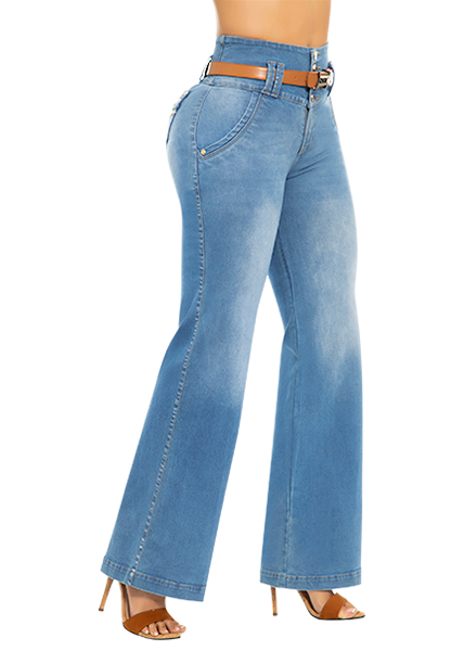 Butt Lifter Women Jeans High Rise Leatherette Waist Push Up