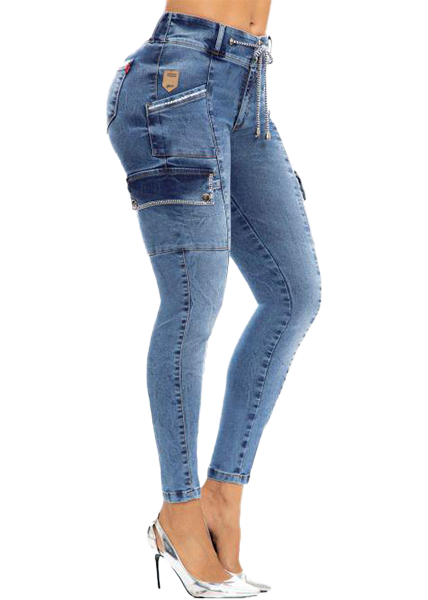 Crystal Cargo Push Up Jean