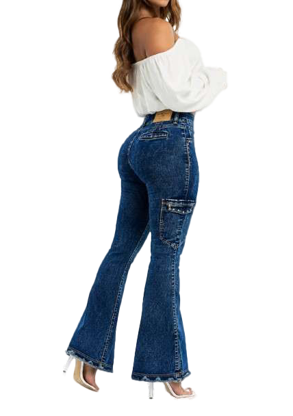 colombian flared cargo jean- jeans 2 die 4