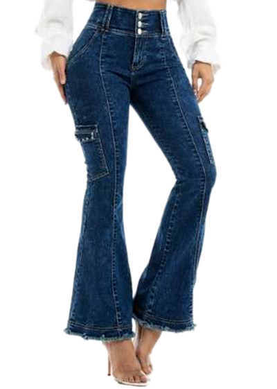 colombian flared cargo jean- jeans 2 die 4